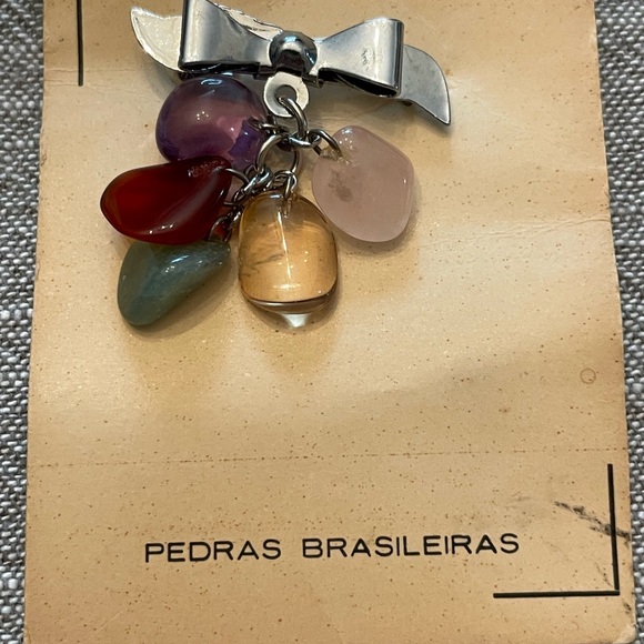 Semi precious stones pin/brooch . - Picture 5 of 9